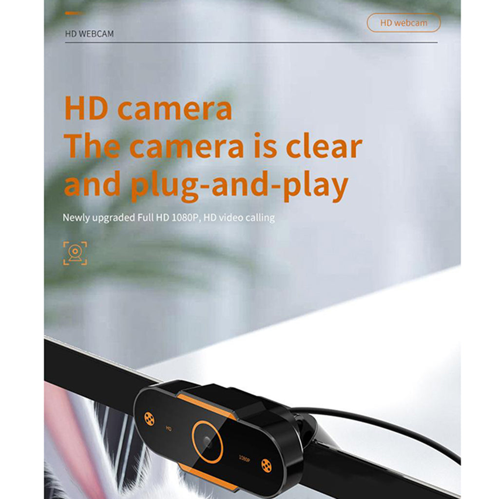 Auto Focusing HD Web Camera with Microphone for PC 1080P Fixed Focus