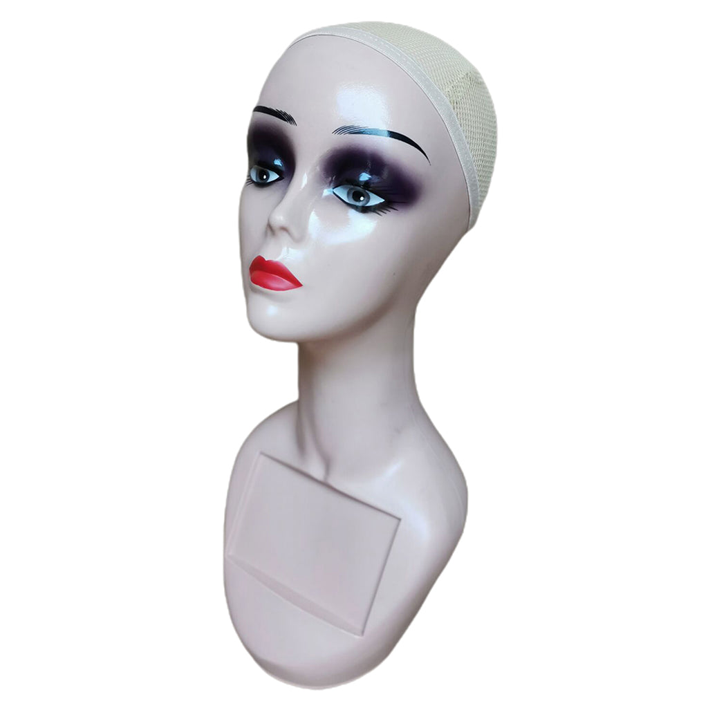 14" Mannequin Head Female for Display Wigs Hats Sunglasses  Red lips