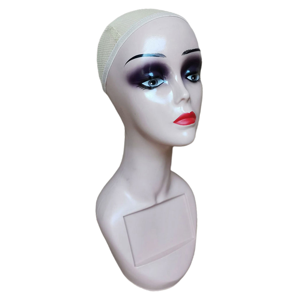 14" Mannequin Head Female for Display Wigs Hats Sunglasses  Red lips