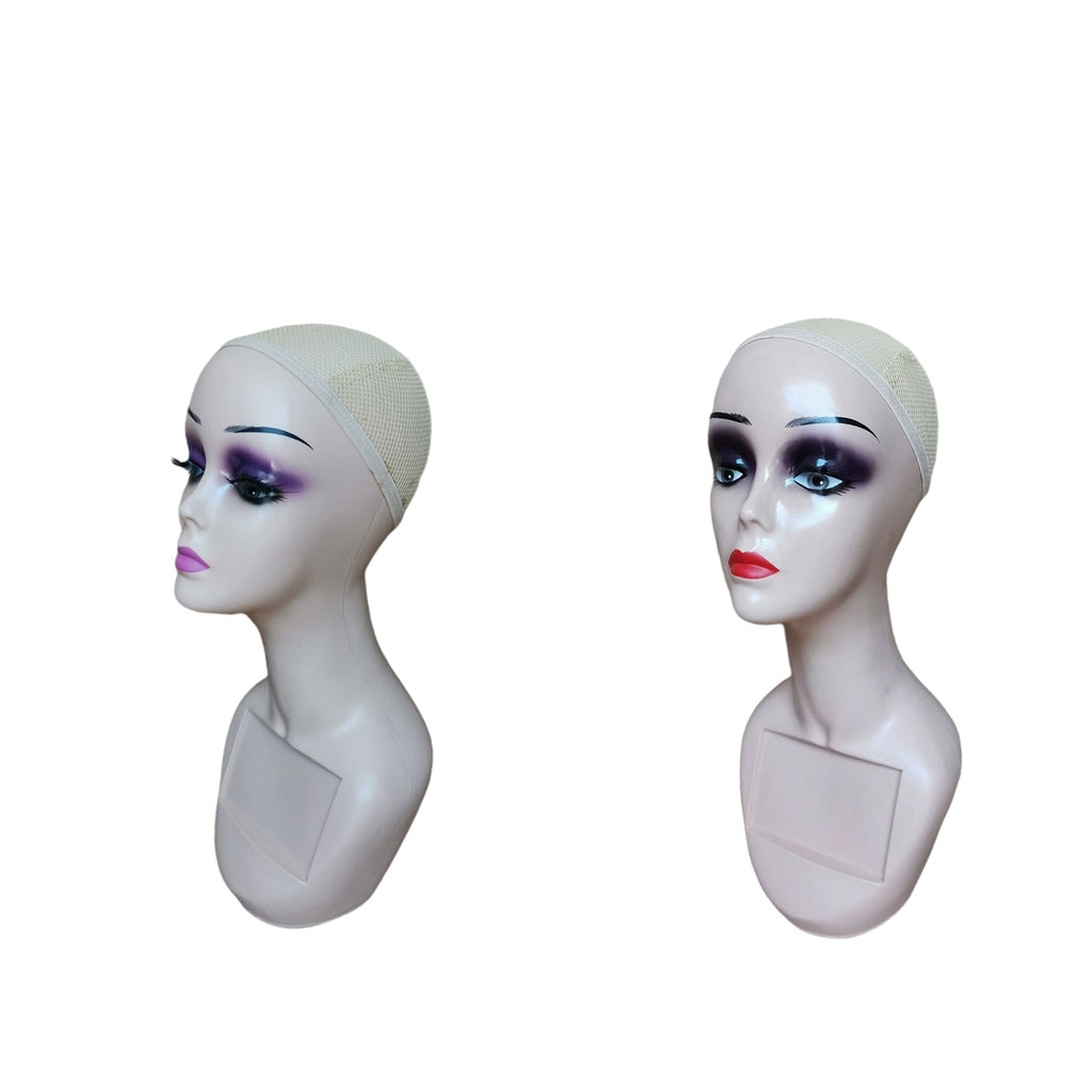 14" Mannequin Head Female for Display Wigs Hats Sunglasses  Red lips