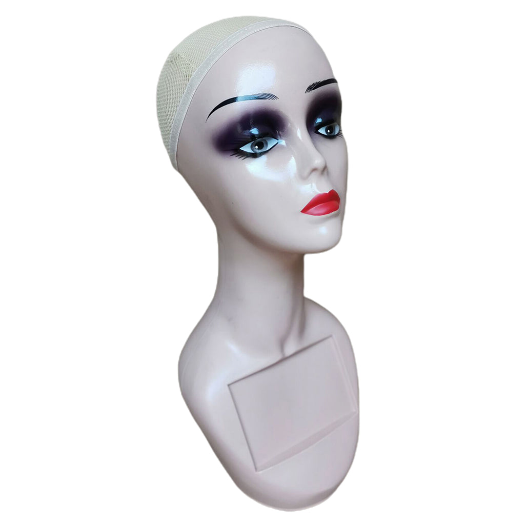 14" Mannequin Head Female for Display Wigs Hats Sunglasses  Red lips