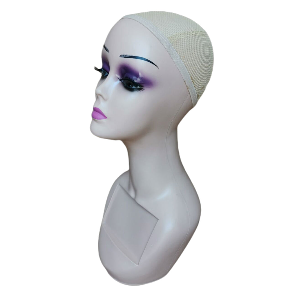 14" Mannequin Head Female for Display Wigs Hats Sunglasses  Pink lips