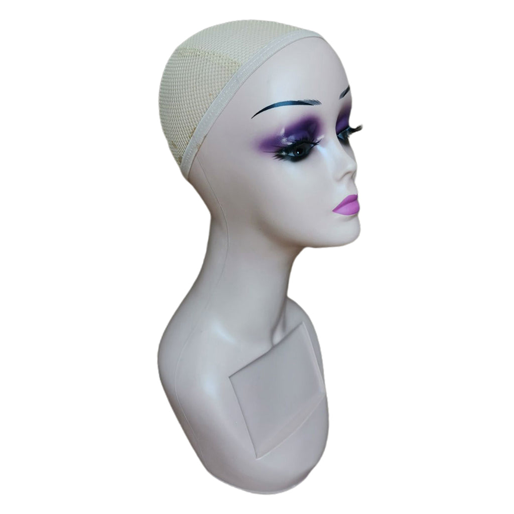 14" Mannequin Head Female for Display Wigs Hats Sunglasses  Pink lips