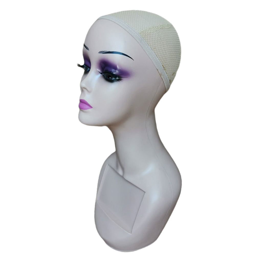 14" Mannequin Head Female for Display Wigs Hats Sunglasses  Pink lips