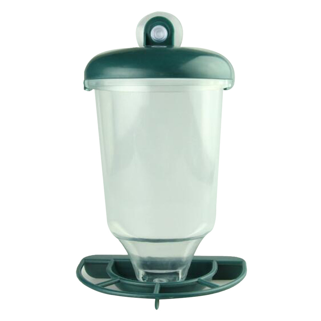 Outdoor Glass Window Viewing Bird Feeder Automatic Seed Peanut Suction Up