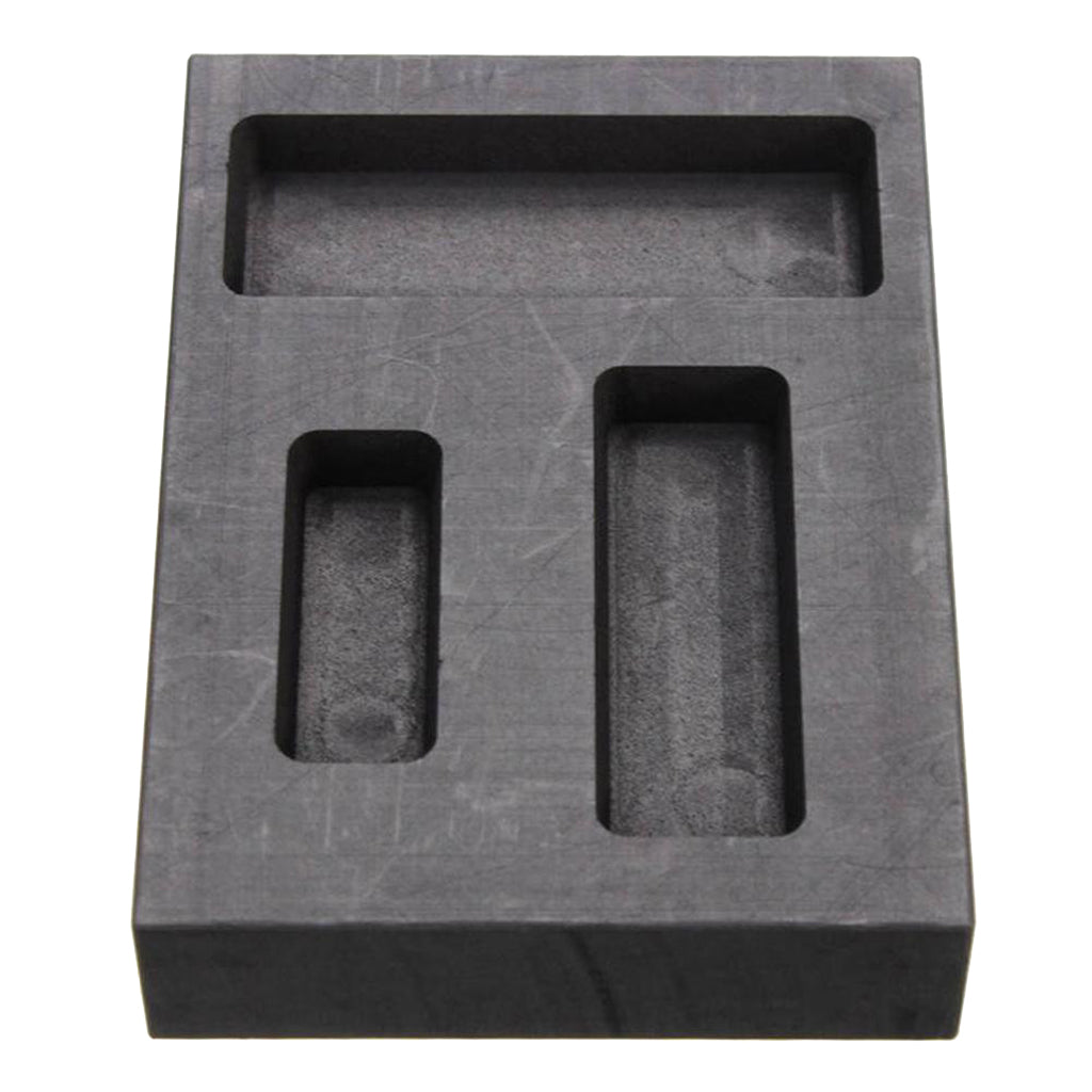 Black Graphite Furnace Casting Foundry Crucible Melting Tool 3 Slots