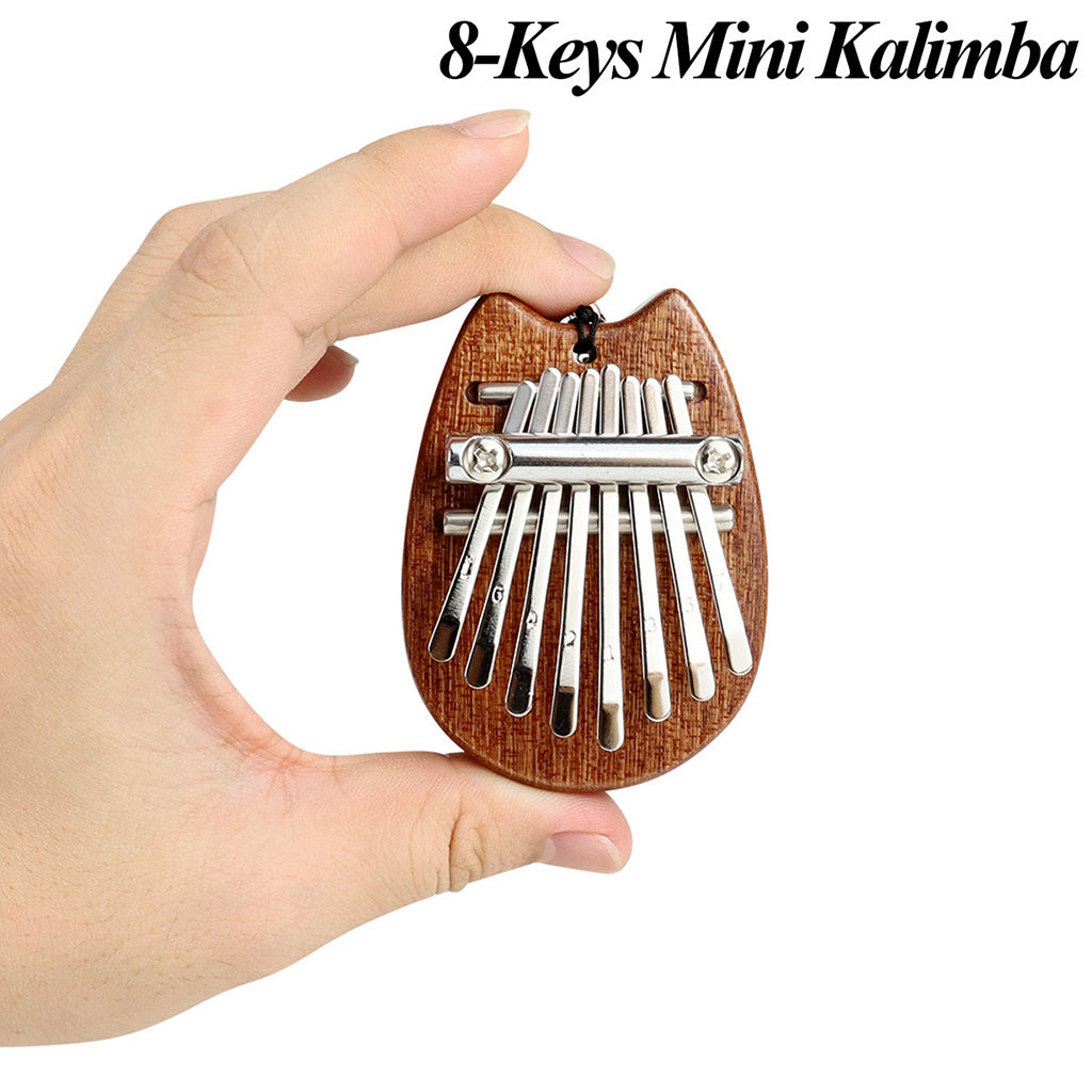 1pc 8 Keys Kalimba Thumb Piano Pendant Can Play Great Sound for Friends cat ear