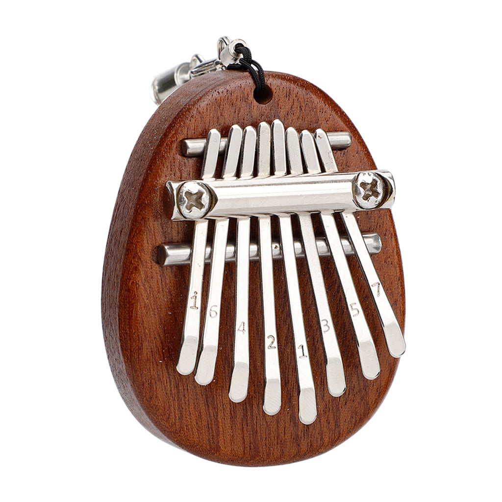 1pc 8 Keys Kalimba Thumb Piano Pendant Can Play Great Sound for Friends oval