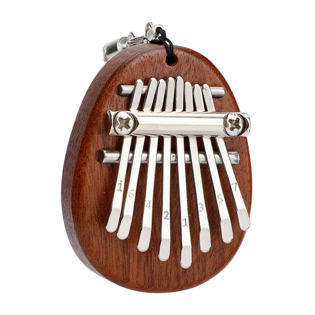 1pc 8 Keys Kalimba Thumb Piano Pendant Can Play Great Sound for Friends oval