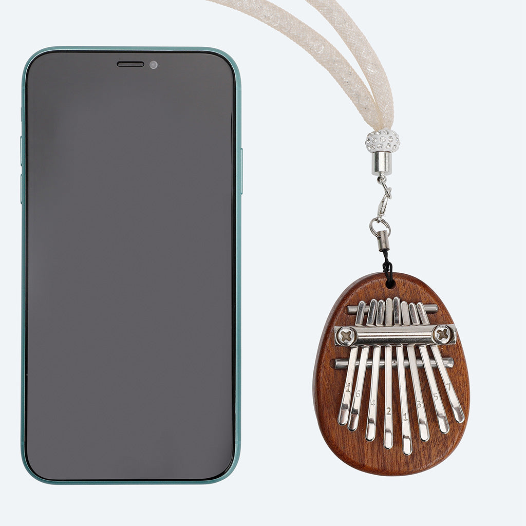 1pc 8 Keys Kalimba Thumb Piano Pendant Can Play Great Sound for Friends oval