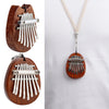 1pc 8 Keys Kalimba Thumb Piano Pendant Can Play Great Sound for Friends oval