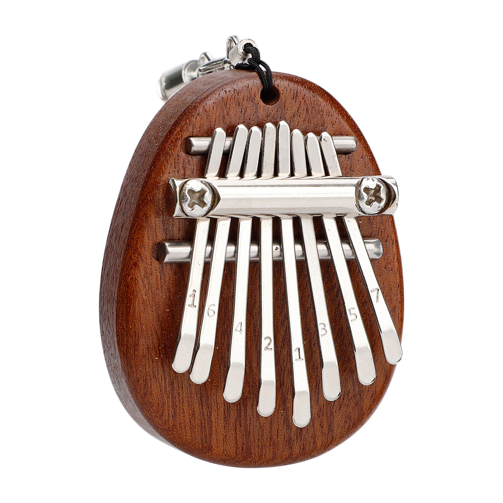 1pc 8 Keys Kalimba Thumb Piano Pendant Can Play Great Sound for Friends oval