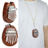 1pc 8 Keys Kalimba Thumb Piano Pendant Can Play Great Sound for Friends oval