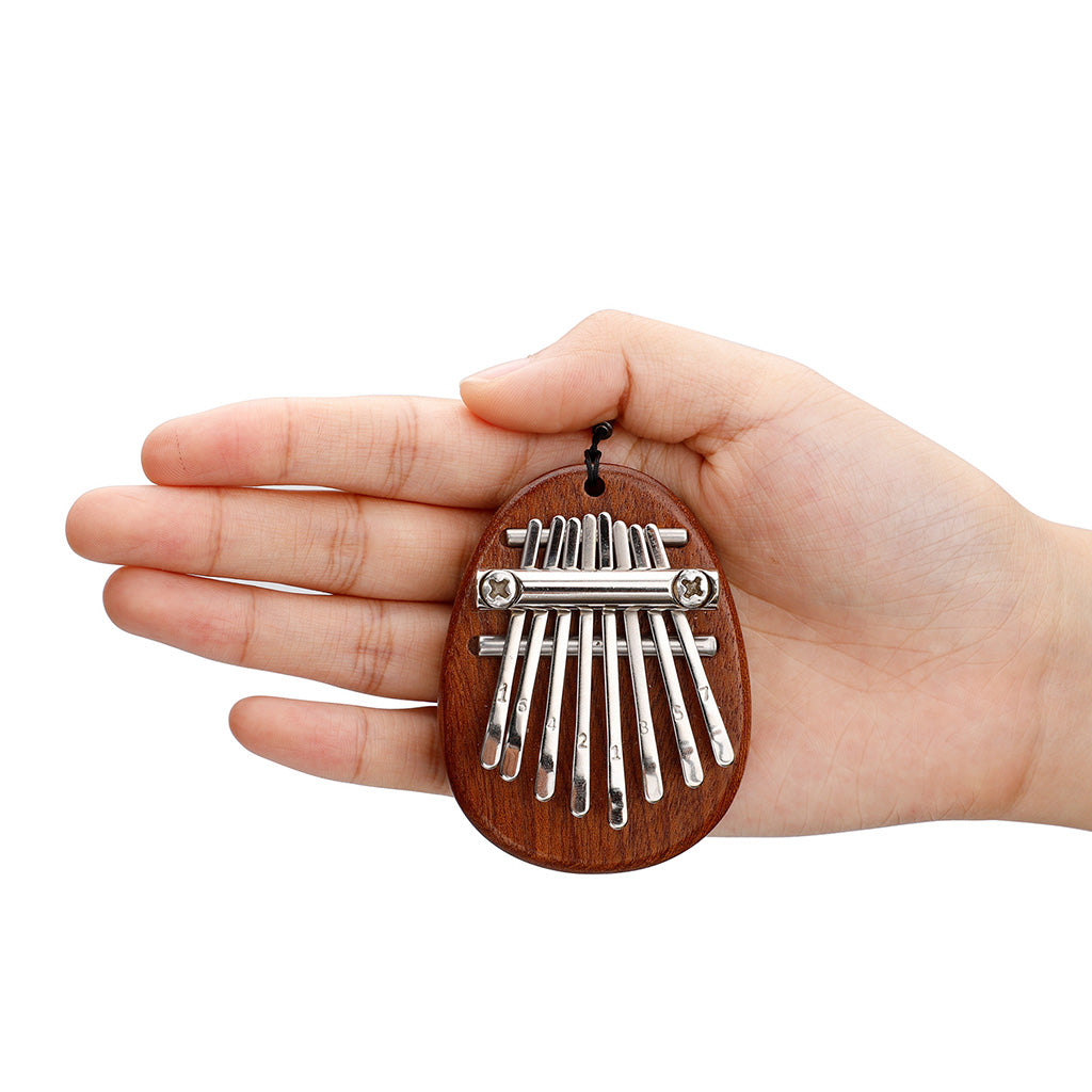 1pc 8 Keys Kalimba Thumb Piano Pendant Can Play Great Sound for Friends oval