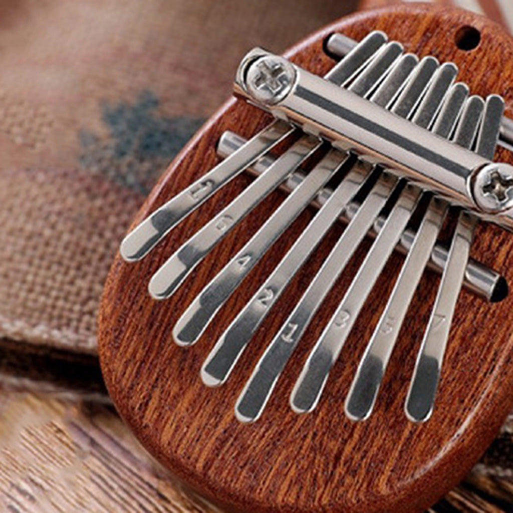 1pc 8 Keys Kalimba Thumb Piano Pendant Can Play Great Sound for Friends oval