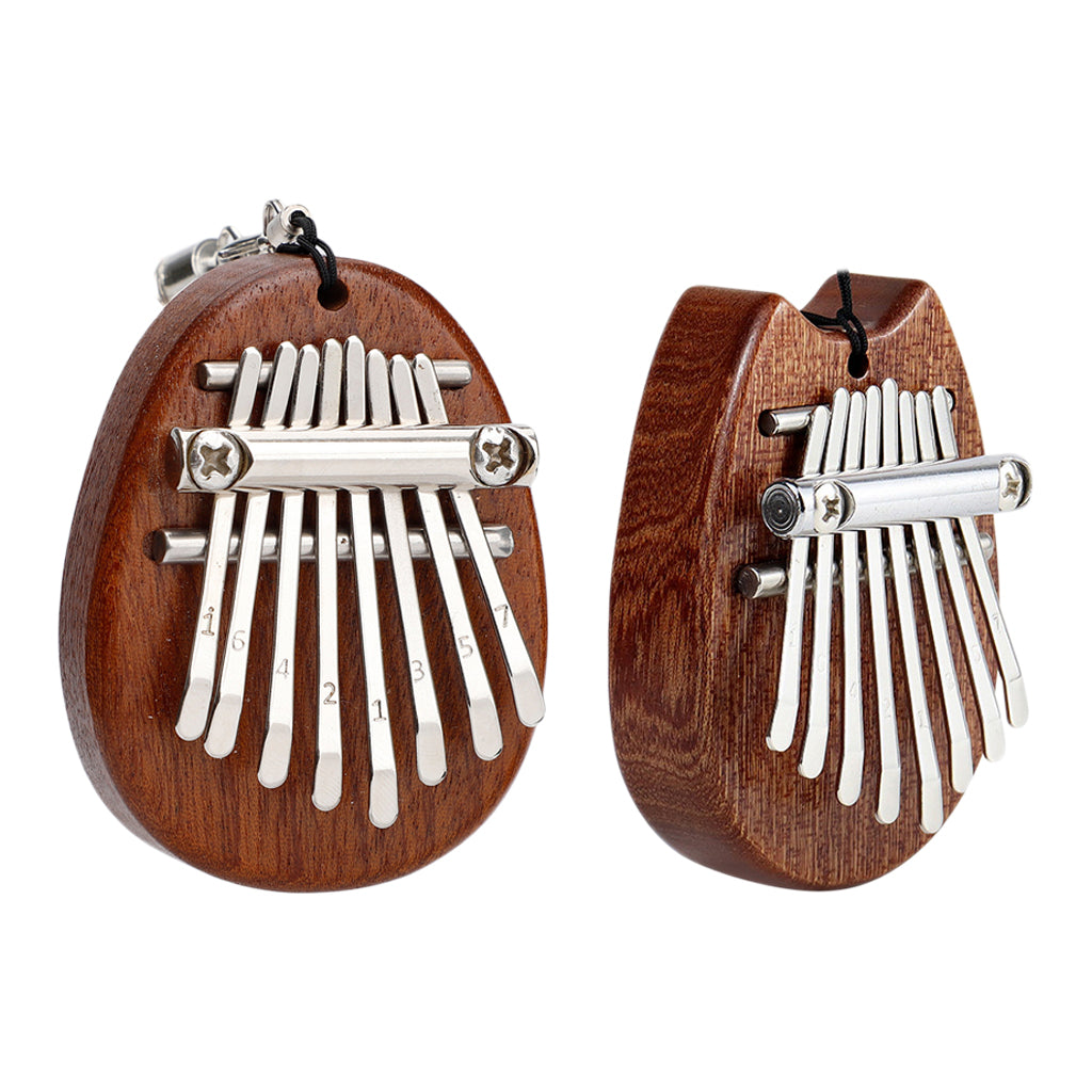 1pc 8 Keys Kalimba Thumb Piano Pendant Can Play Great Sound for Friends oval