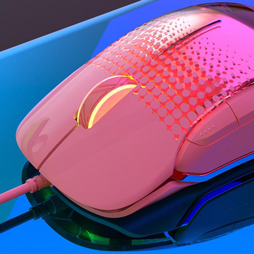 USB Wired Gaming Mouse 8 Buttons Gaming Laptop Computer Mice Pink