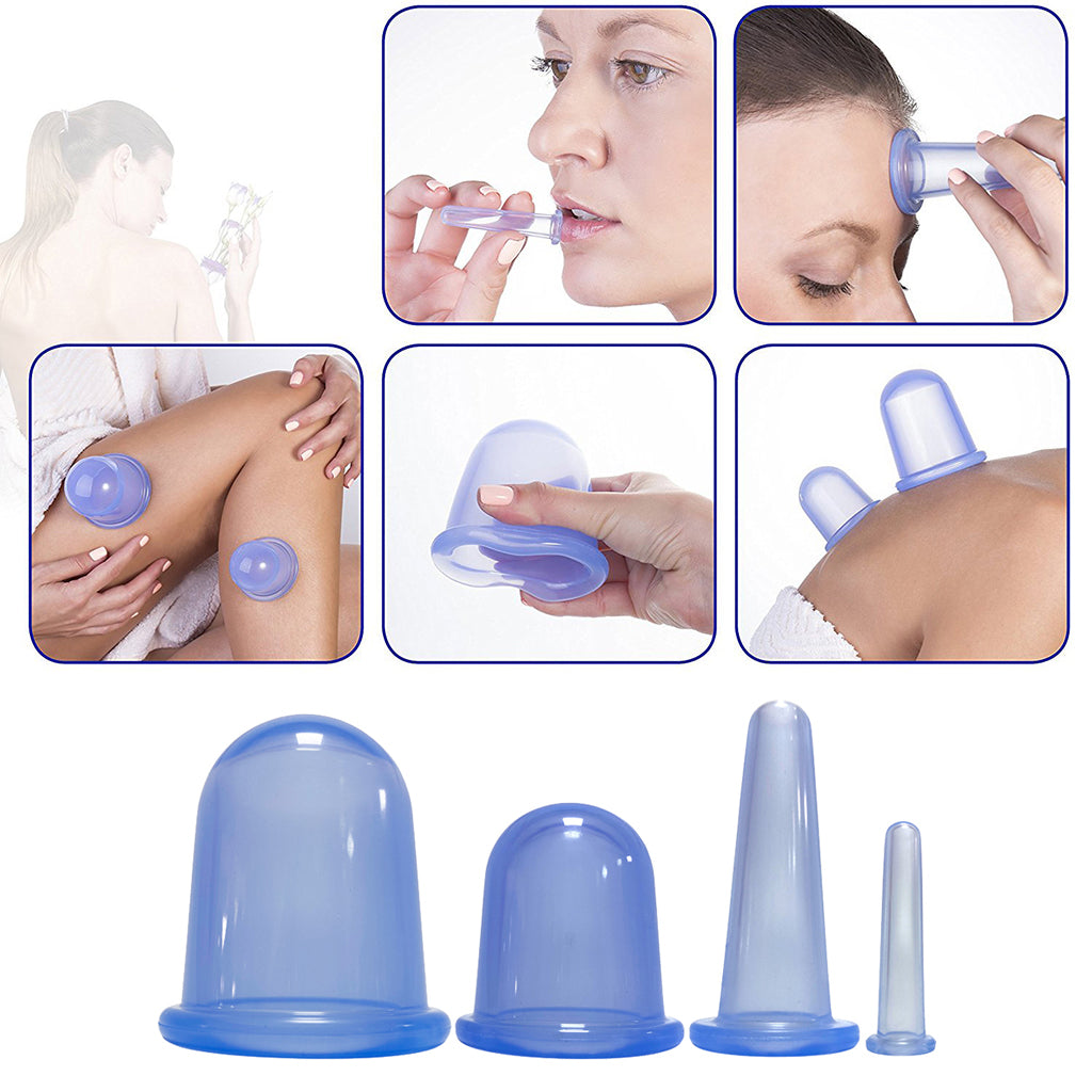21 Set Mini Facial Face Eyes Silicone Cupping Vacuum Suction Blue