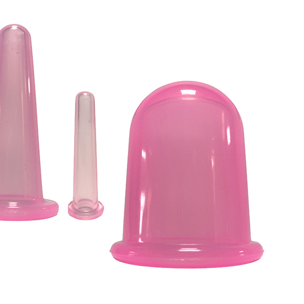 21 Set Mini Facial Face Eyes Silicone Cupping Vacuum Suction Pink