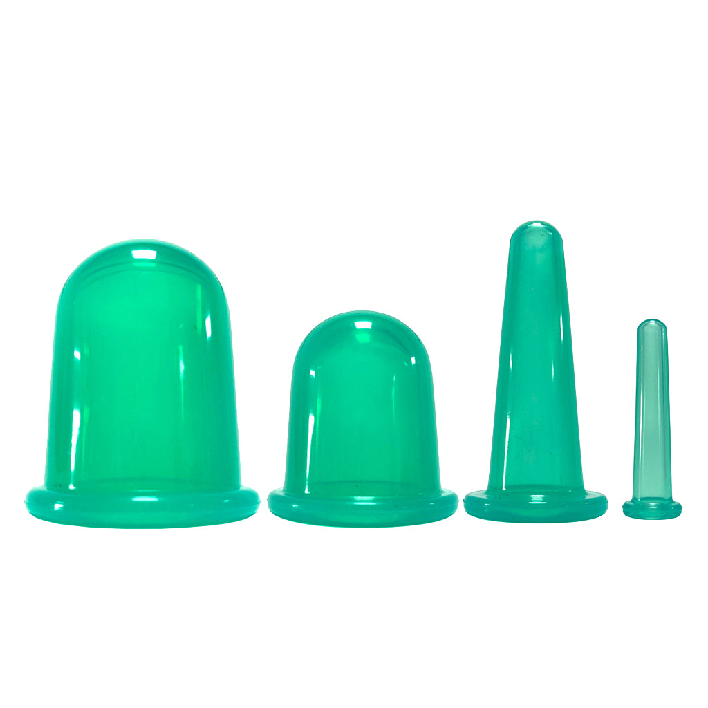 21 Set Mini Facial Face Eyes Silicone Cupping Vacuum Suction Green