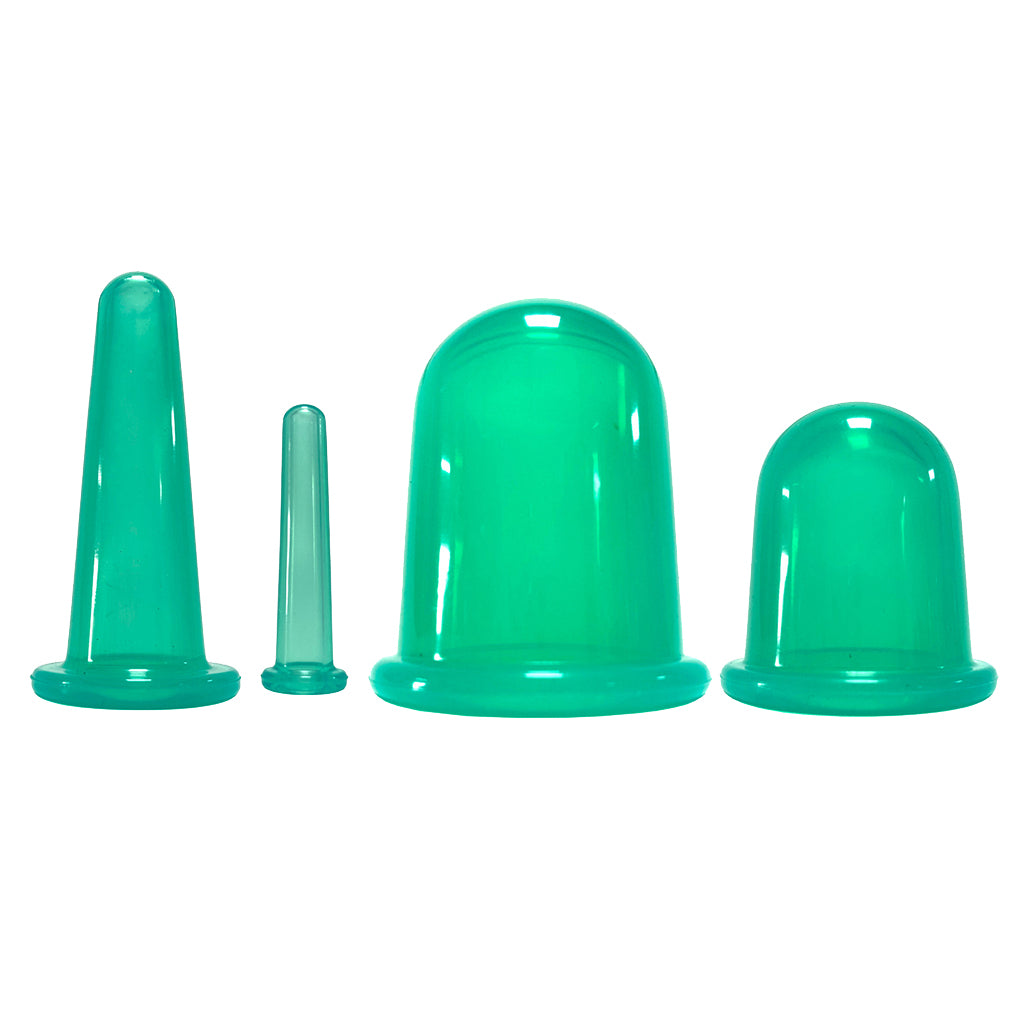 21 Set Mini Facial Face Eyes Silicone Cupping Vacuum Suction Green