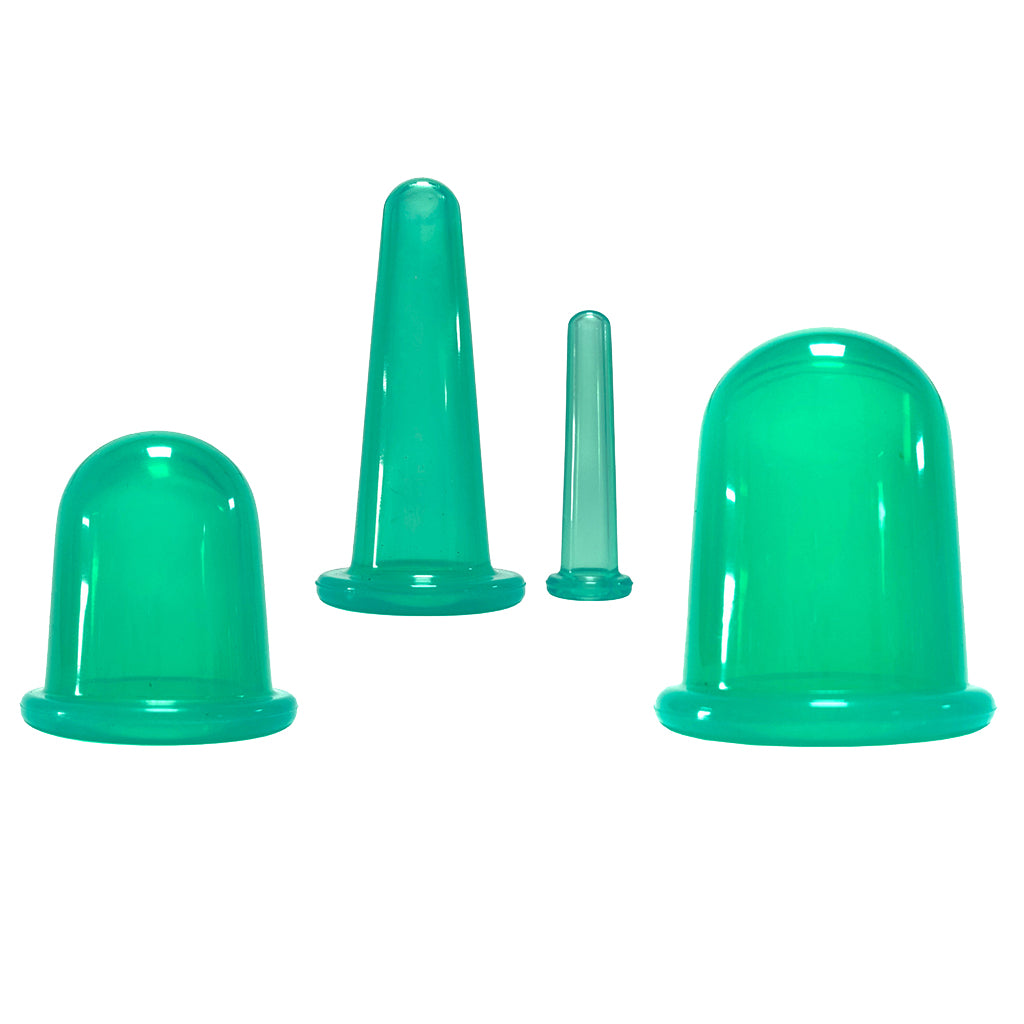 21 Set Mini Facial Face Eyes Silicone Cupping Vacuum Suction Green