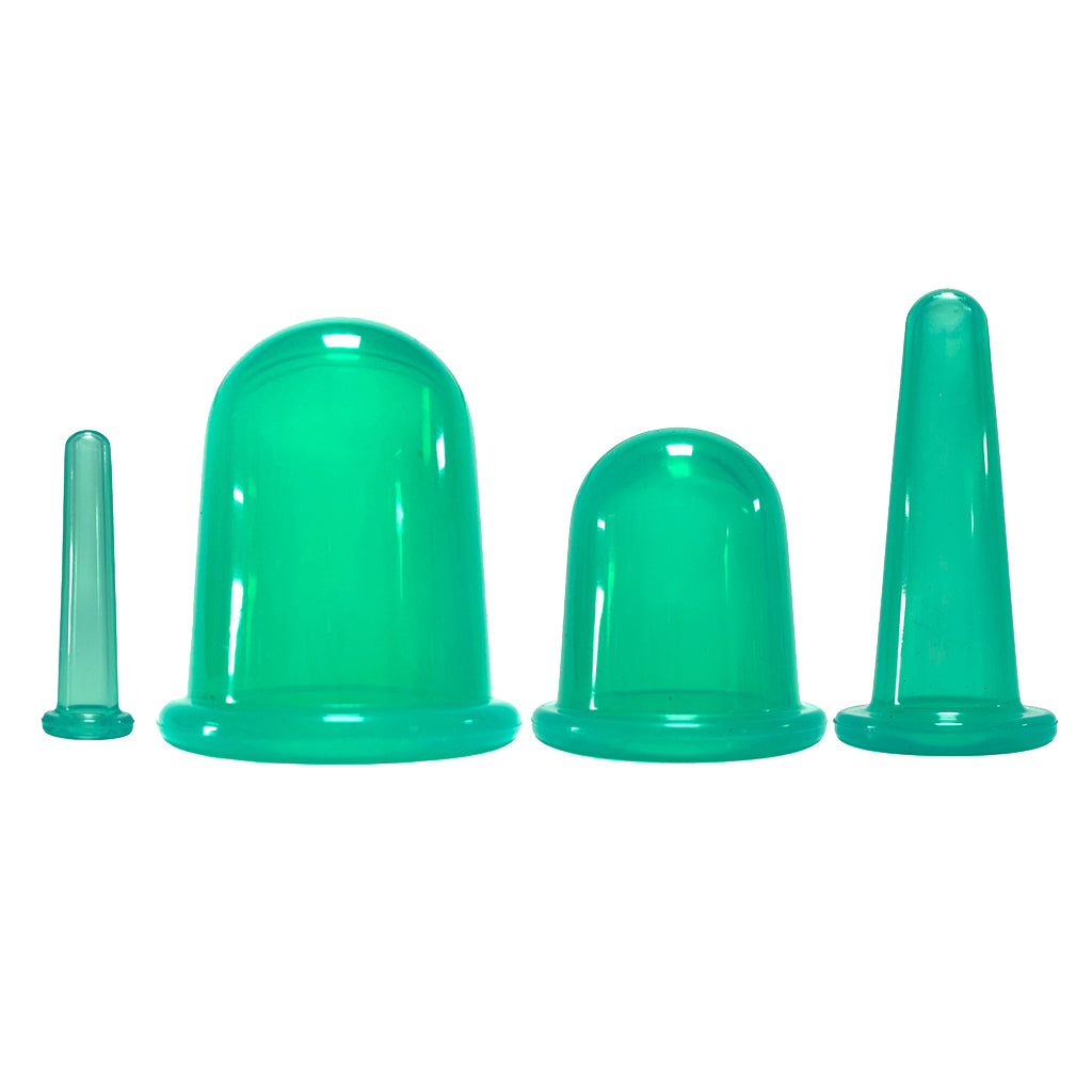 21 Set Mini Facial Face Eyes Silicone Cupping Vacuum Suction Green