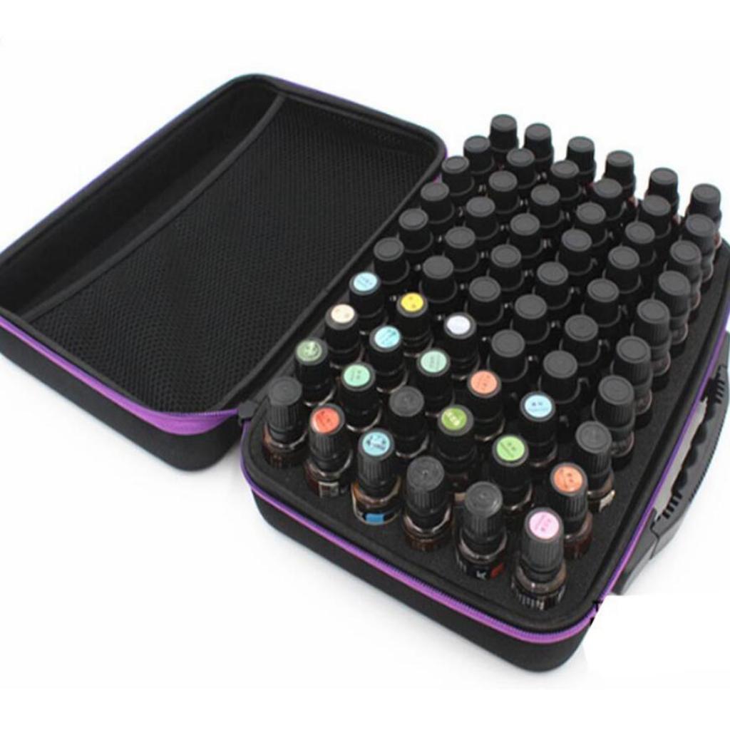 60 Bottles Essential Oil Carry Case 5ML~15ML Holder Storage Hand Bag Red