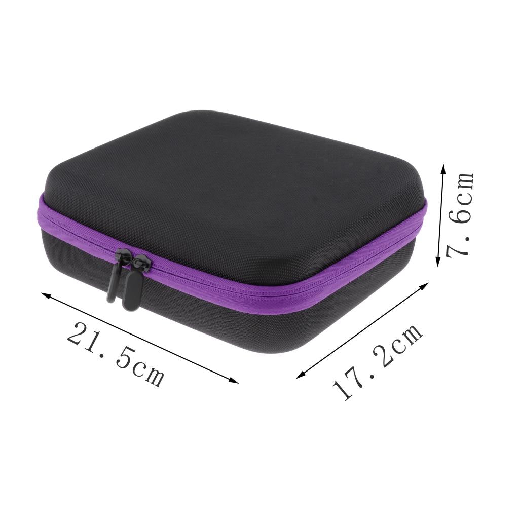 30 Bottles Essential Oil Carry Case 5ML~15ML Holder Storage Bag Box Purple