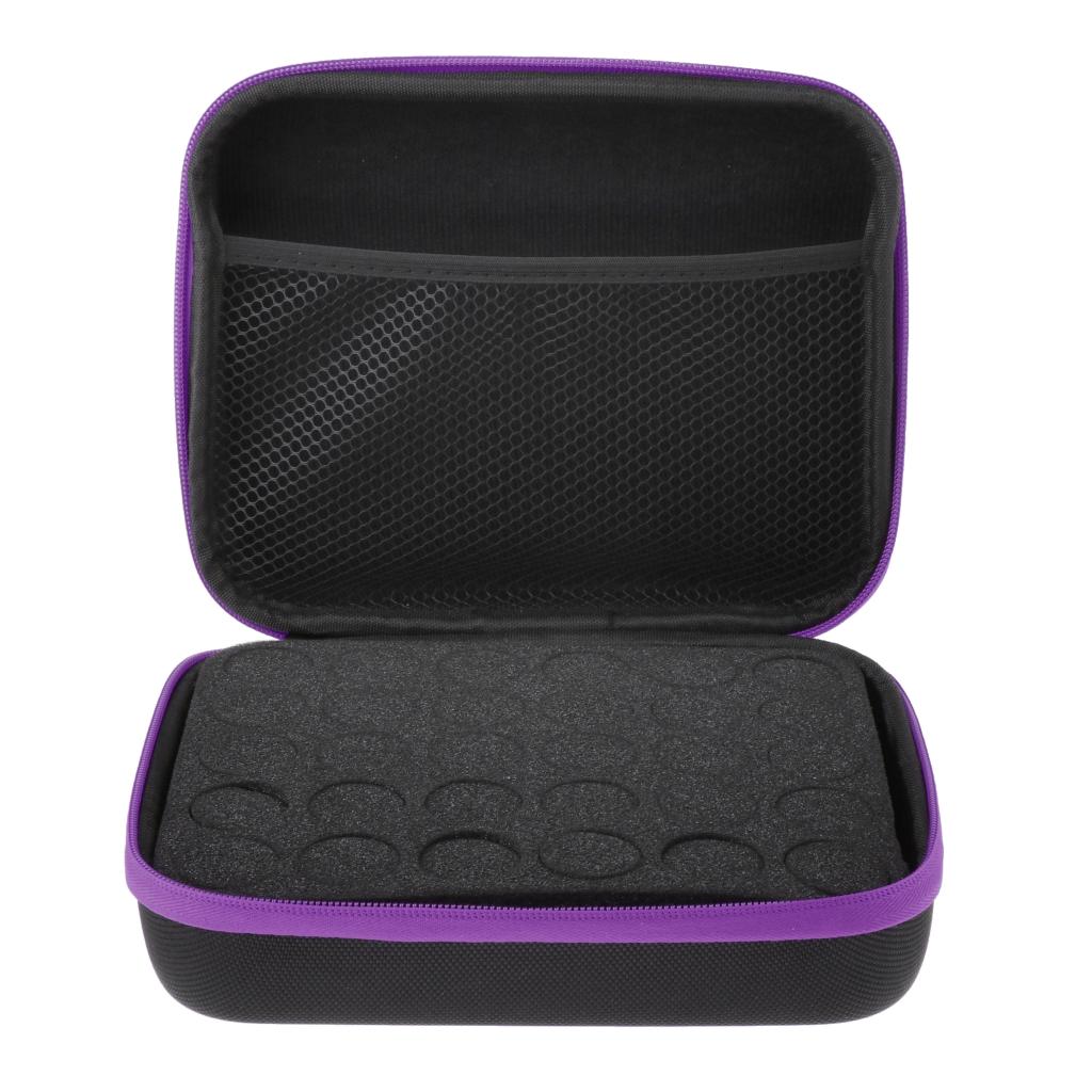 30 Bottles Essential Oil Carry Case 5ML~15ML Holder Storage Bag Box Purple