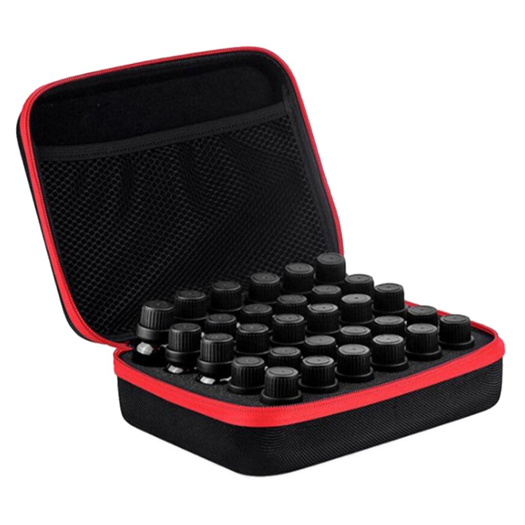 30 Bottles Essential Oil Carry Case 5ML~15ML Holder Storage Bag Box Red