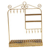 Jewelry Rack Necklace Bracelet Rings Display Stand Golden