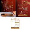 Jewelry Rack Necklace Bracelet Rings Display Stand Golden