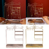 Jewelry Rack Necklace Bracelet Rings Display Stand Golden