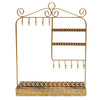 Jewelry Rack Necklace Bracelet Rings Display Stand Golden