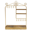 Jewelry Rack Necklace Bracelet Rings Display Stand Golden