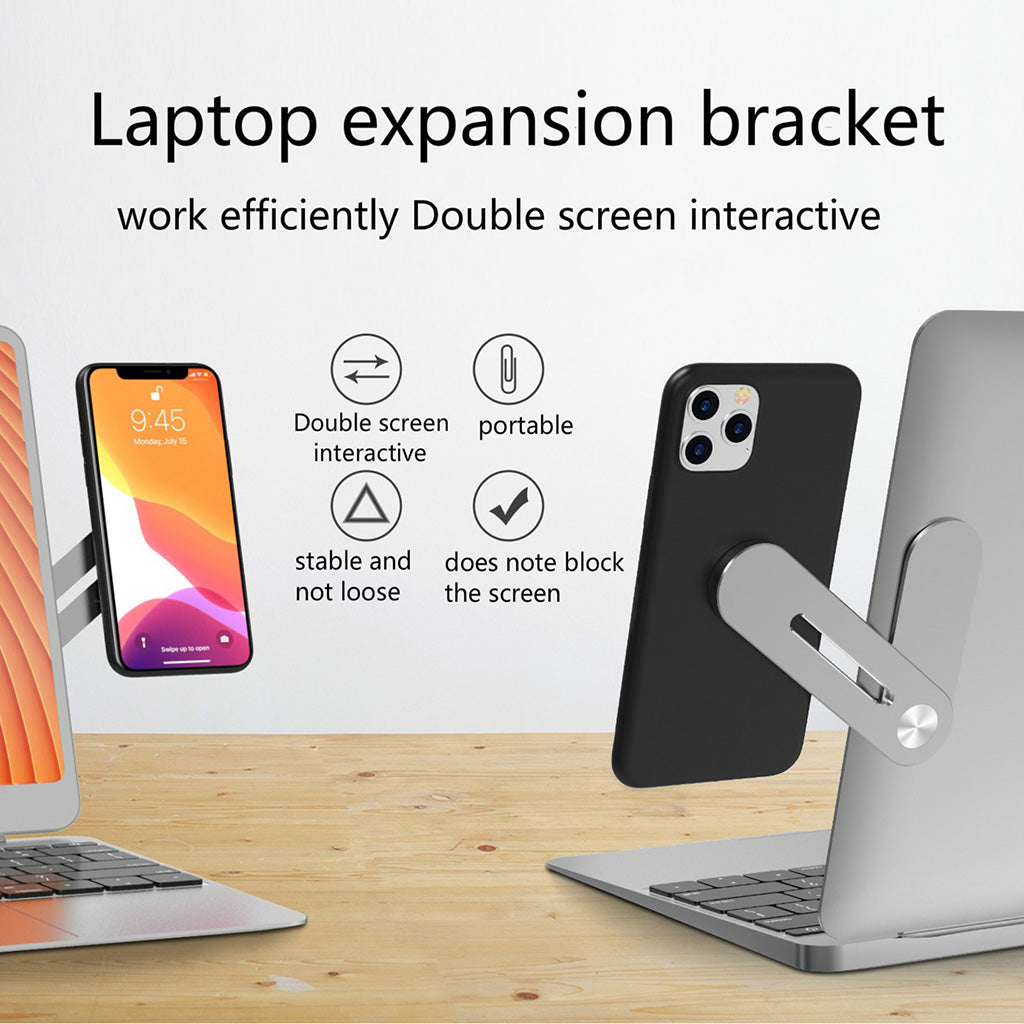 Multi Screen Computer Laptop Side Mount Magnetic Phone Holder Bracket Fixed