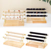 Velvet Jewelry Organizer Display Stand 3Tier Watch T-Bar Jewelry Tower Black