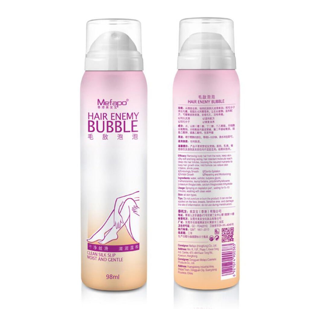 Mefapo Depilatory Bubble Spray Painless Hair Removal Spray Foam for MenWomen