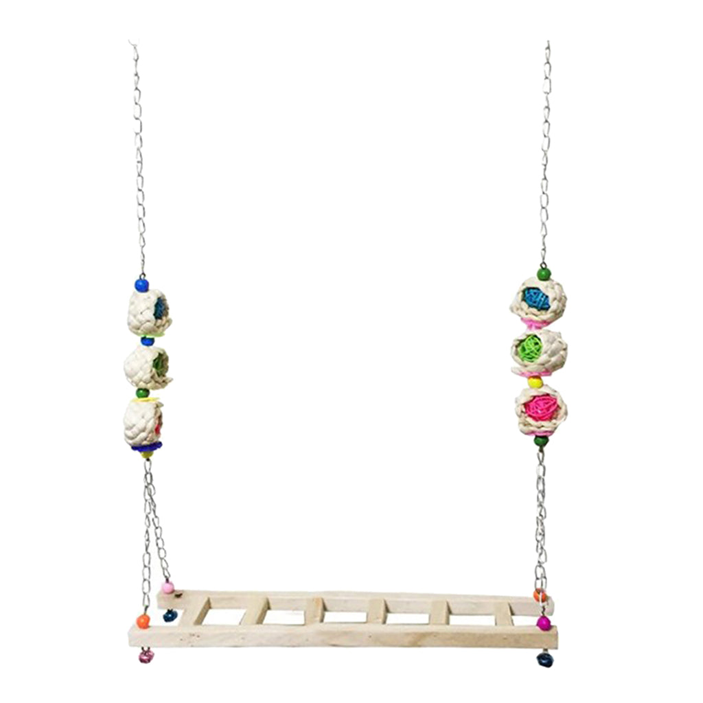 Chicken Ladder Swing Chicken Perch Stand for Chicken Birds Parrots Ladder-B