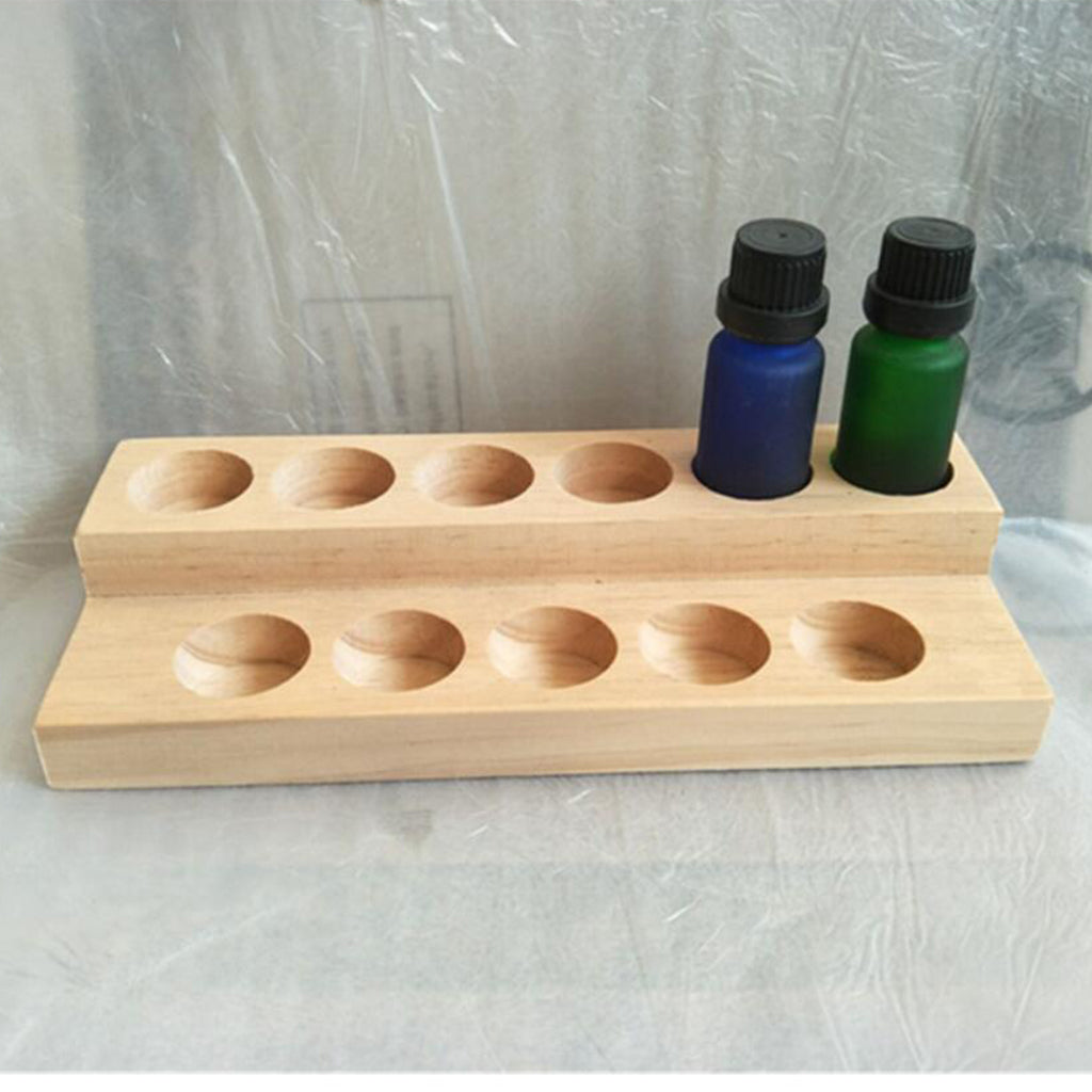 Essential Oil Storage Rack Display Stand Aromatherapy Wood Rack Holder 01