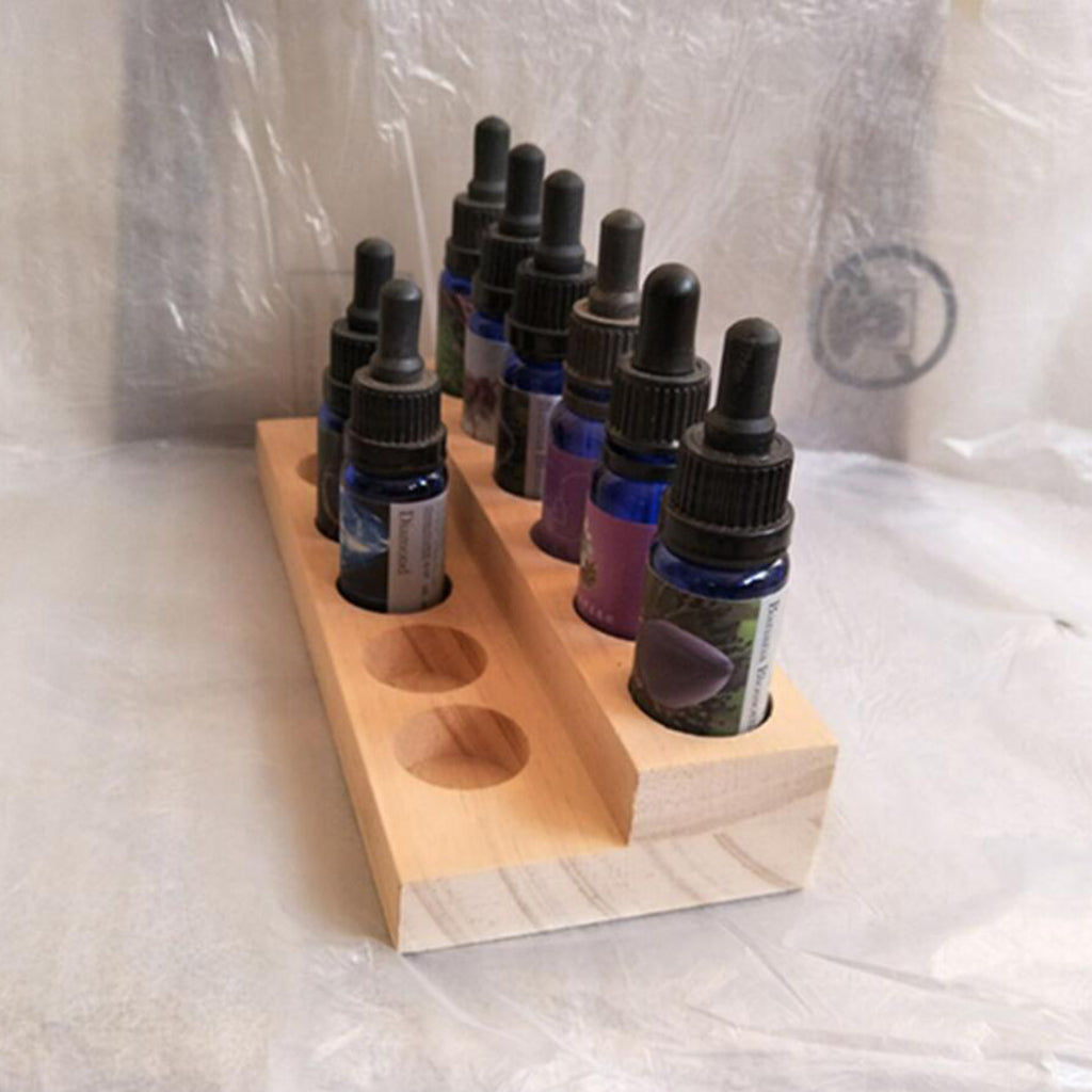 Essential Oil Storage Rack Display Stand Aromatherapy Wood Rack Holder 01