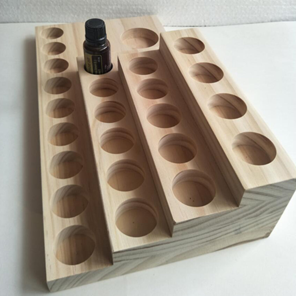 Essential Oil Storage Rack Display Stand Aromatherapy Wood Rack Holder 05