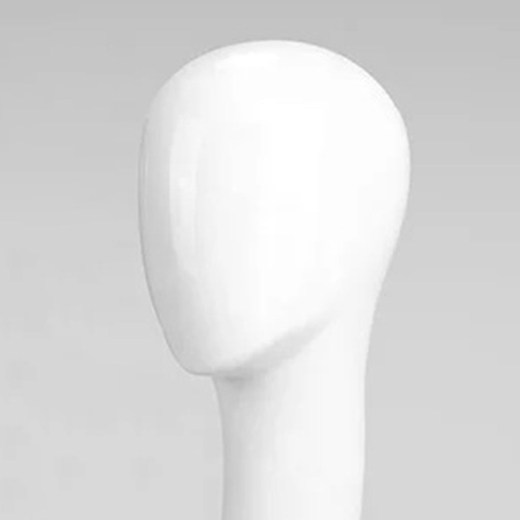 Female Abstract Manikin Mannequin Head For Merchandise Earrings Scarfs White