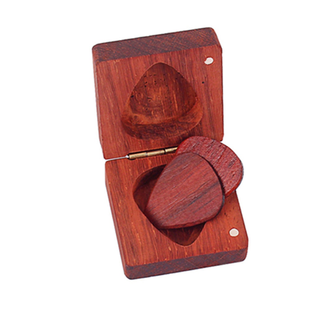 Rosewood Guitar Pick Box Plectrum Holder Case for Guitar Lover Gift Wood