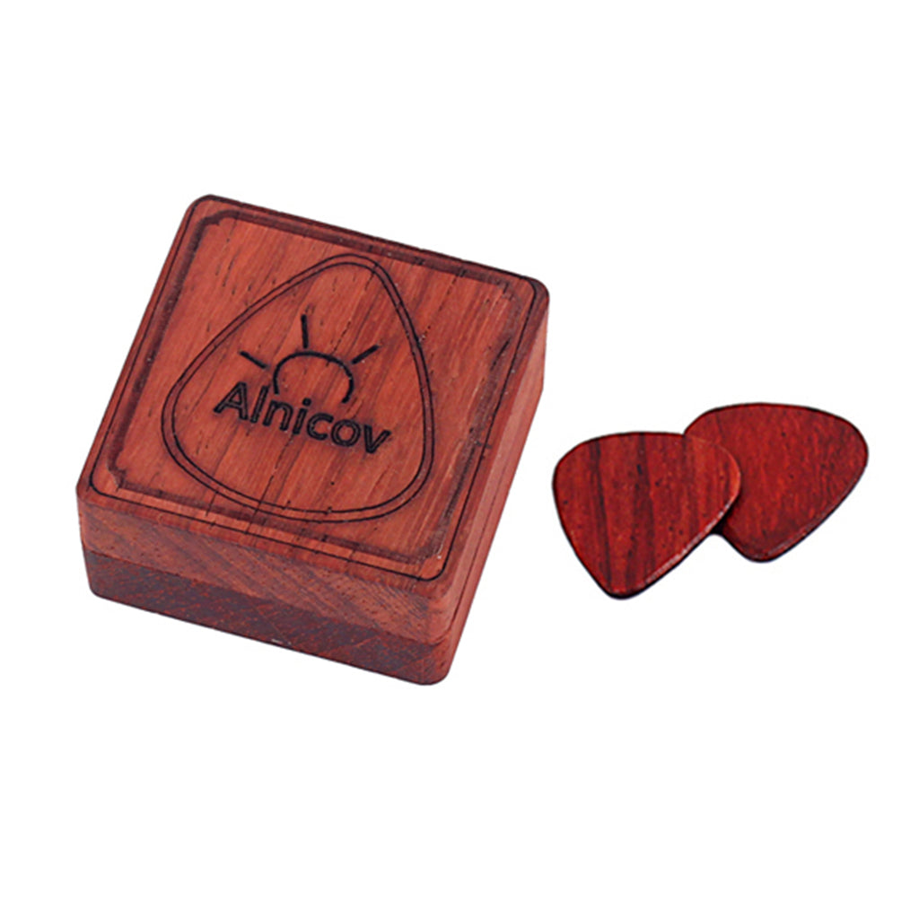 Rosewood Guitar Pick Box Plectrum Holder Case for Guitar Lover Gift Wood