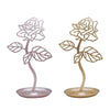 Fashion hollow flower style earring display stand organizer Golden