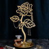 Fashion hollow flower style earring display stand organizer Golden