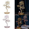 Fashion hollow flower style earring display stand organizer Golden