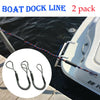 2pcs Marine Boat Bungee Dock Line Anchor / Mooring Rope 4ft Black 2